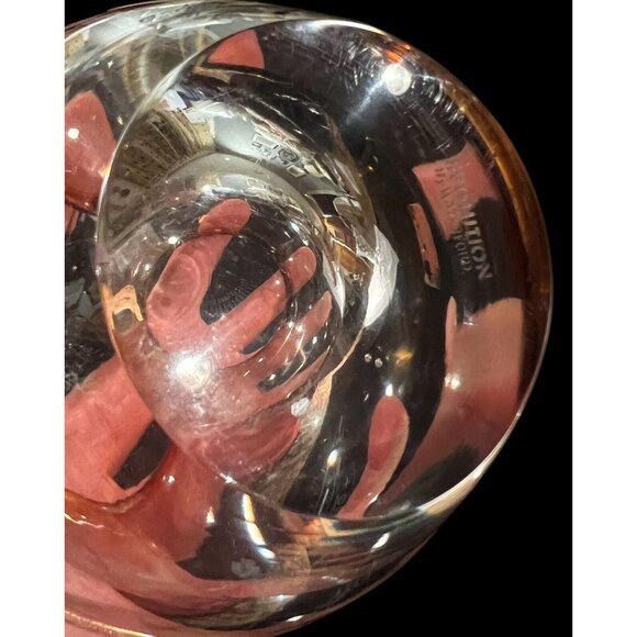 Signed Waterford Evolution Vase Crystal With Foil Amber Top Fades To Clear - Picture 6 of 7